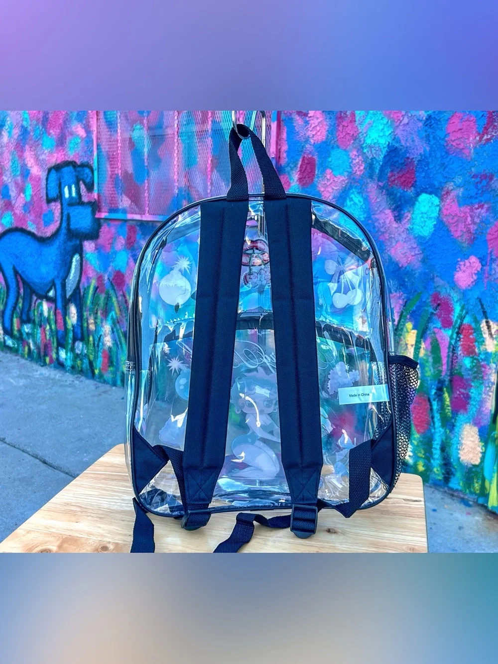 ‘CHERRY BOMB V1’ Clear Backpack 15”